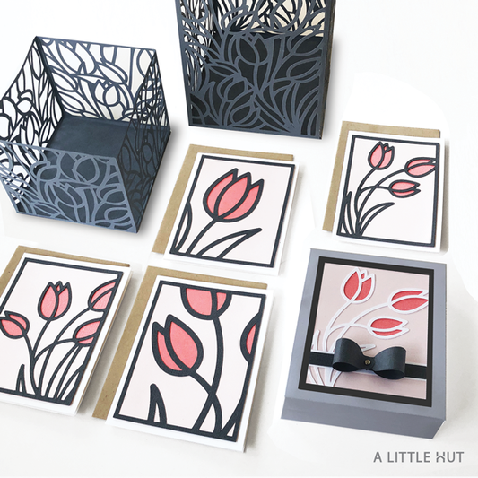 Tulips forever candle covers and card set